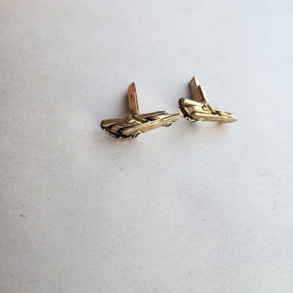 SWANK T Bird Ford Thunderbird Cuff Link Vintage Cufflinks Men's Pair Men's Jewel - Picture 6 of 7